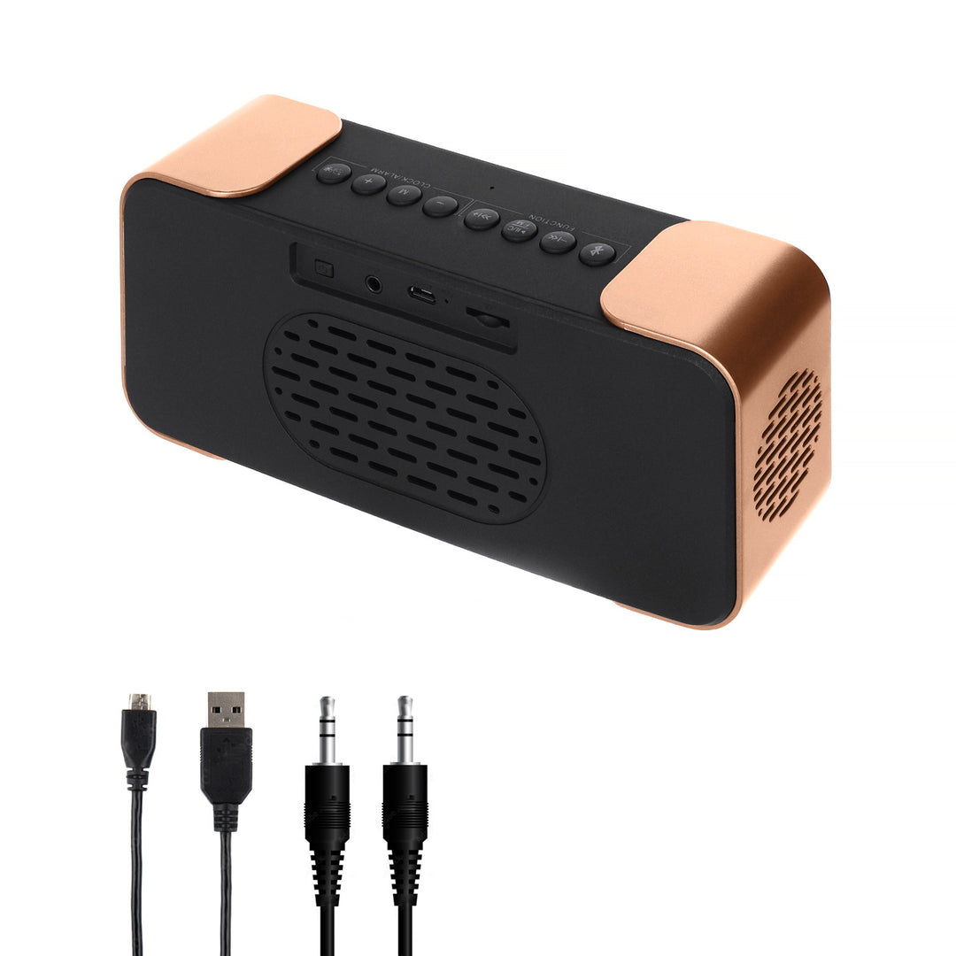 Adler AD 1190 Copper draadloze wekkerradio met LED-display en Bluetooth-functie