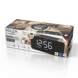 Adler AD 1190 Copper draadloze wekkerradio met LED-display en Bluetooth-functie