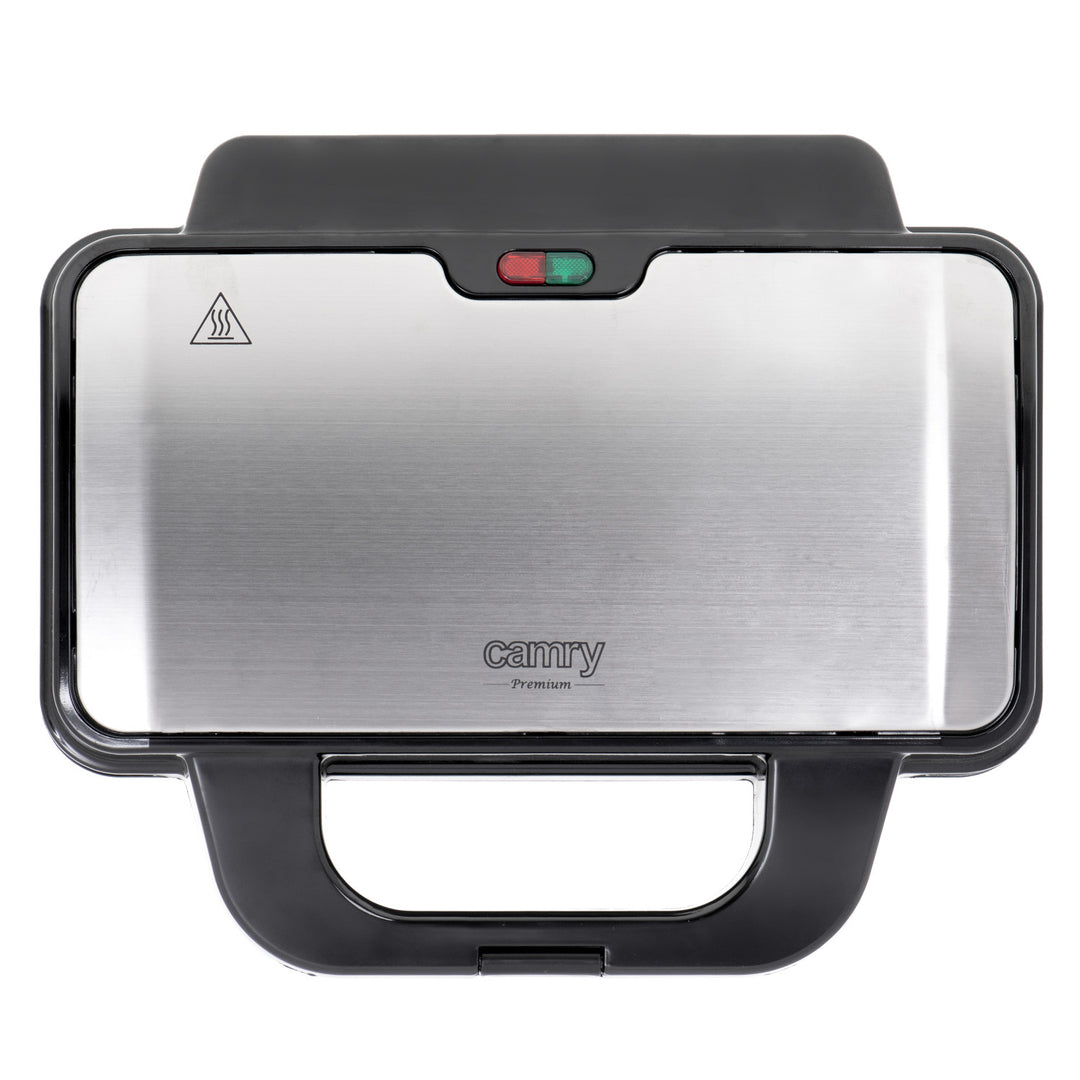 Camry sandwichmaker, voor 2 sandwiches, maximaal vermogen 1300 W, antiaanbaklaag, CR 3054