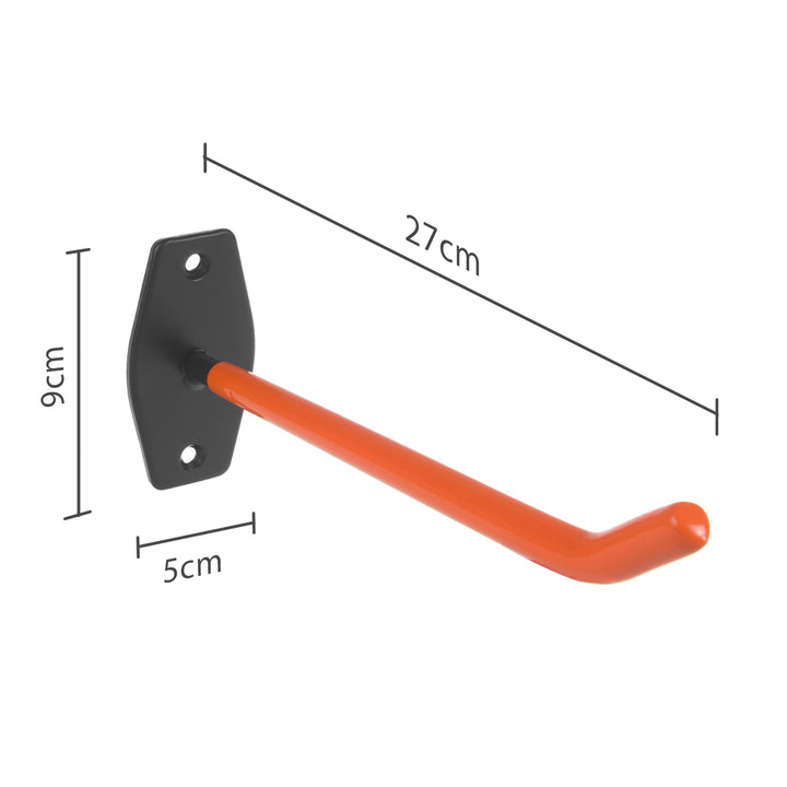 Maclean - Set van 4 stuks muurbeugels / Muurbevestiging - wandmontage - Bandenhouder -voor banden, wielen, ladder, fiets - max. belasting 60kg/1 beugel, MC-437