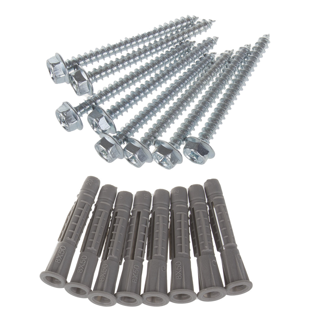 Maclean - Set van 4 stuks muurbeugels / Muurbevestiging - wandmontage - Bandenhouder -voor banden, wielen, ladder, fiets - max. belasting 60kg/1 beugel, MC-437