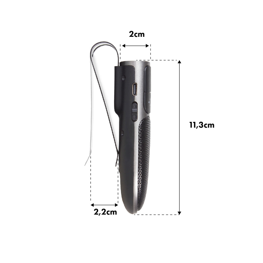 Bluetooth 5.0-handsfree-set Audiocore AC480 A2DP, luidspreker 2 W, Google, Siri