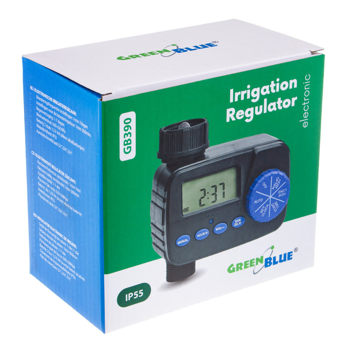 GreenBlue elektronische besproeiingscontroller, programmeerapparaat, voeding 2x1,5V AA, GB390