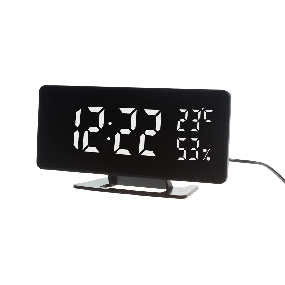 GreenBlue GB395 - Digitale Wekker met alarm en thermometer / hygrometer - klok - Zwart