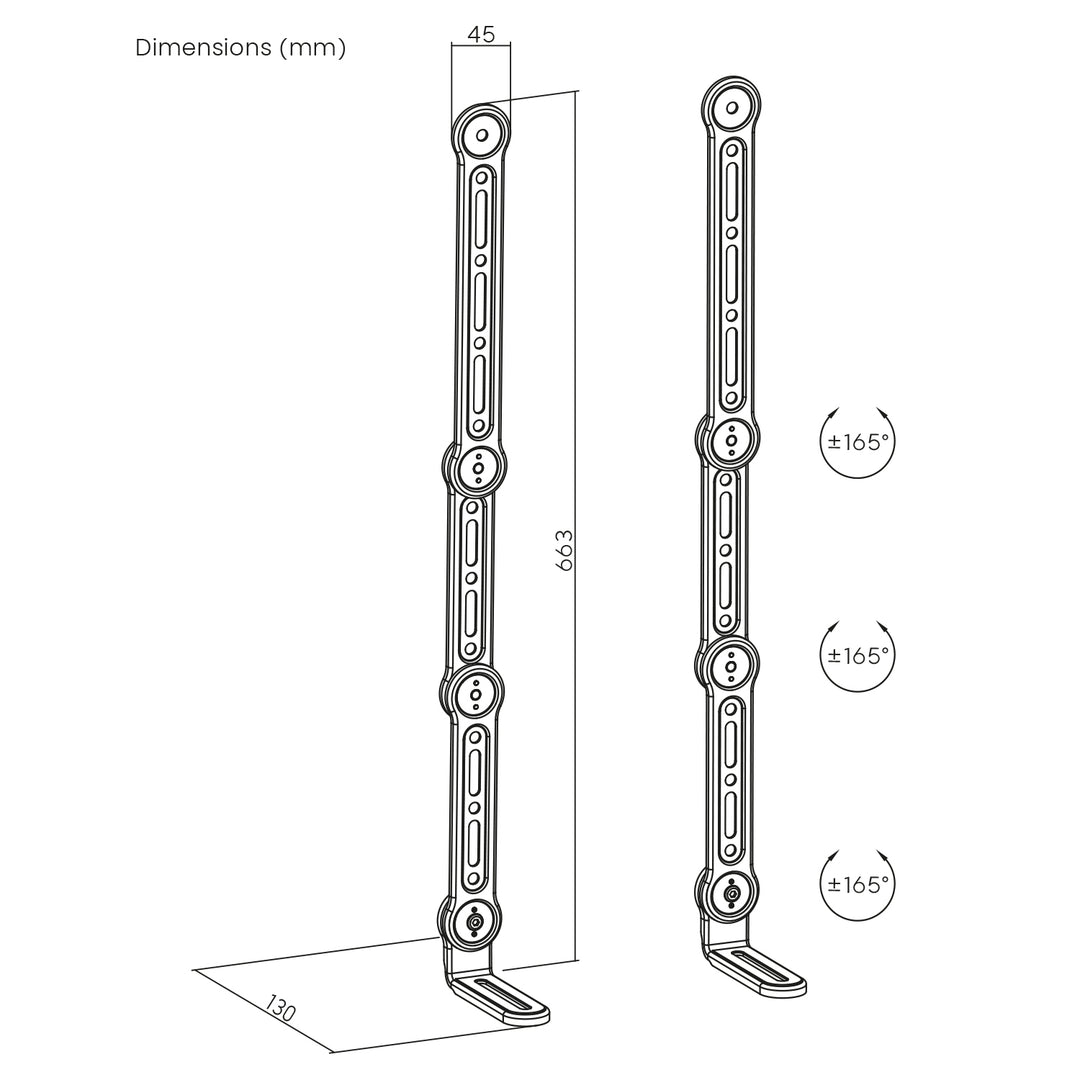 Maclean universele VESA-geluidsbalkbevestiging, max. 15 kg, MC-335