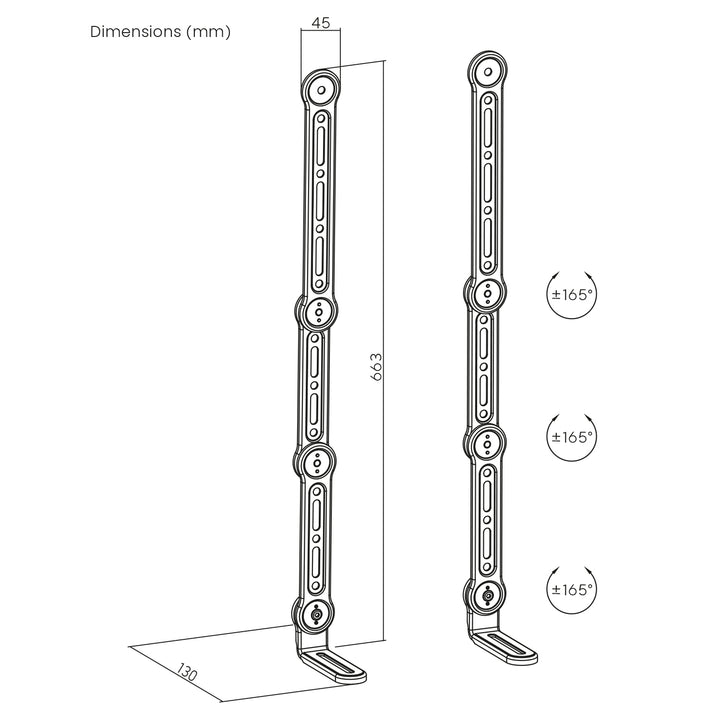 Maclean universele VESA-geluidsbalkbevestiging, max. 15 kg, MC-335