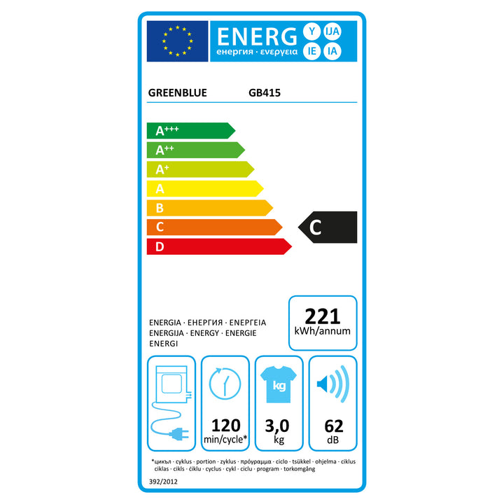 GreenBlue elektrische wasdroger 3kg lading