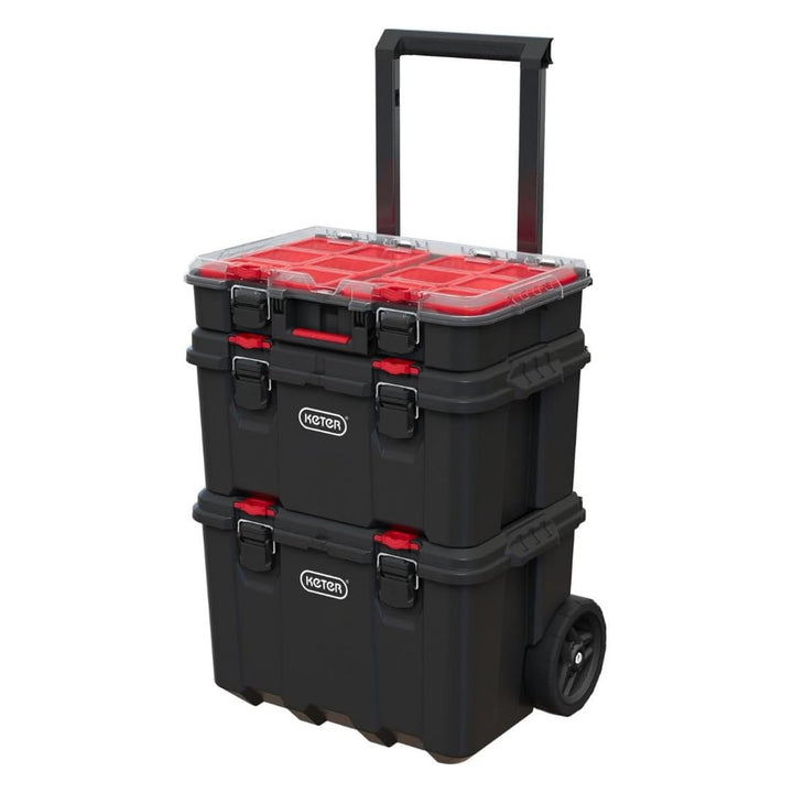 Keter kofferset, wielen, telescopische handgreep, inhoud 150l, Stack'N'Roll