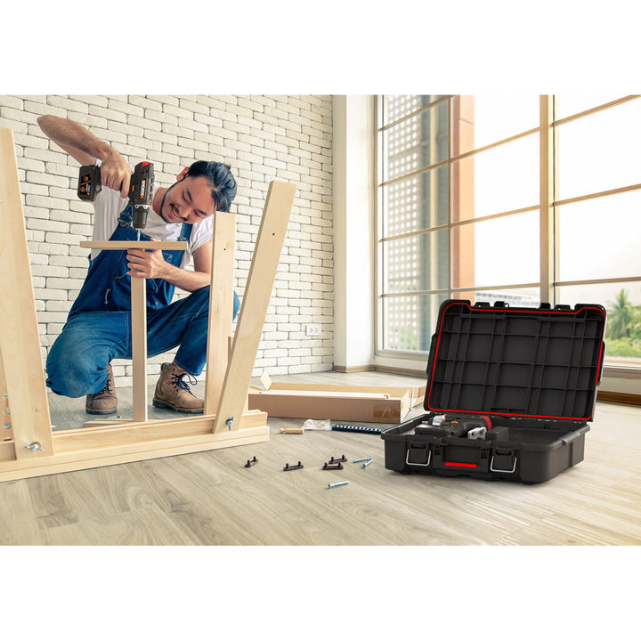 Keter gereedschapskoffer, uitneembare compartimenten, organizer, zwart, Stack'N'Roll 253382