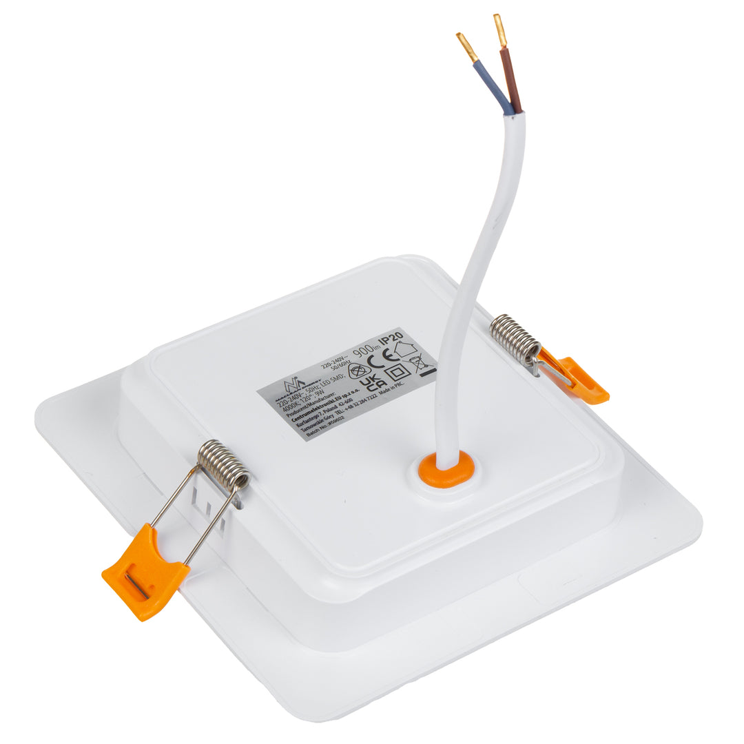 5x Maclean LED plafondpaneel, SLIM inbouw, 9W, Neutraal Wit 4000K, 120*120*26mm, 900lm, MCE373 S