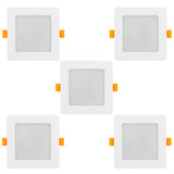 5x Maclean LED plafondpaneel, SLIM inbouw, 9W, Neutraal Wit 4000K, 120*120*26mm, 900lm, MCE373 S