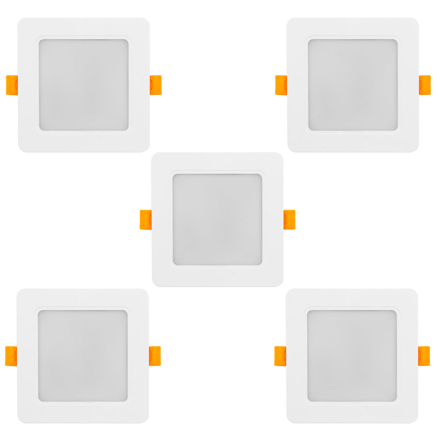 5x Maclean LED plafondpaneel, SLIM inbouw, 9W, Neutraal Wit 4000K, 120*120*26mm, 900lm, MCE373 S