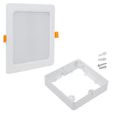 Maclean LED Plafondpaneel, SLIM inbouw, 18W, Neutraal Wit 4000K, 170*170*26mm, 1800lm, MCE374 S + Opbouwadapter MCE379 S