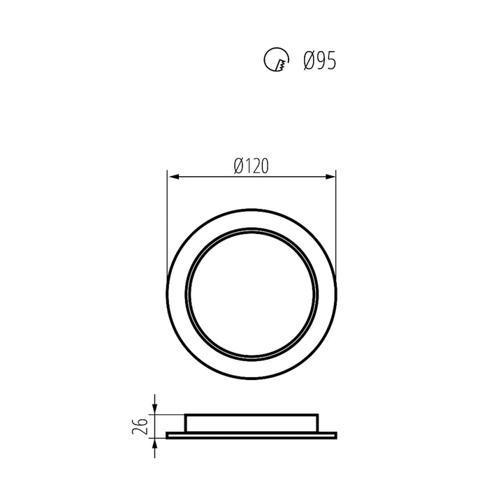 5x Maclean LED plafondpaneel, SLIM inbouw, 9W, Neutraal Wit 4000K, 120*26mm, 900lm, MCE371 R + opbouwadapter MCE376 R