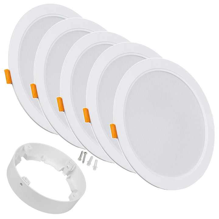 5x Maclean LED plafondpaneel, SLIM inbouw, 18W, Neutraal Wit 4000K, 170*26mm, 1800 lm, MCE372 R + opbouwadapter MCE377 R