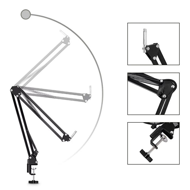 Media-Tech condensatormicrofoon, verstelbaar statief, accessoires, MT397K