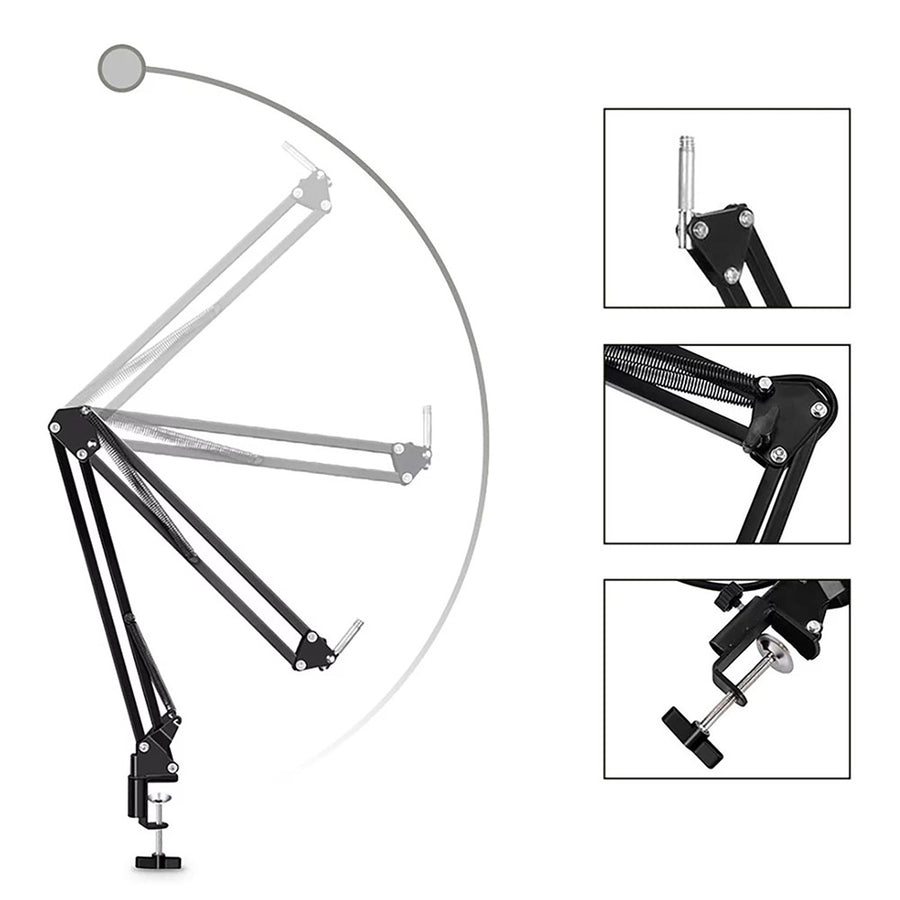 Media-Tech condensatormicrofoon, verstelbaar statief, accessoires, MT397K