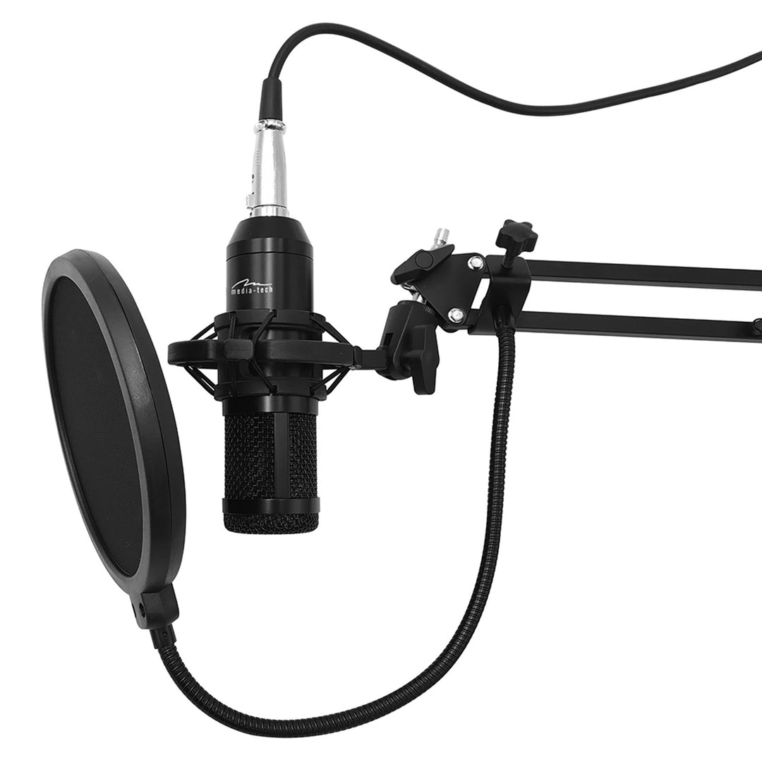 Media-Tech condensatormicrofoon, verstelbaar statief, accessoires, MT397K