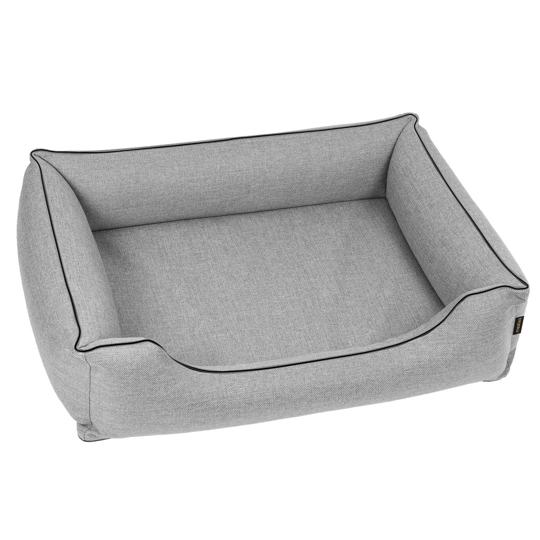 Mestizo hol, 65x50 cm, lichtgrijs met zwarte bies, SMTF-GRA-B-1