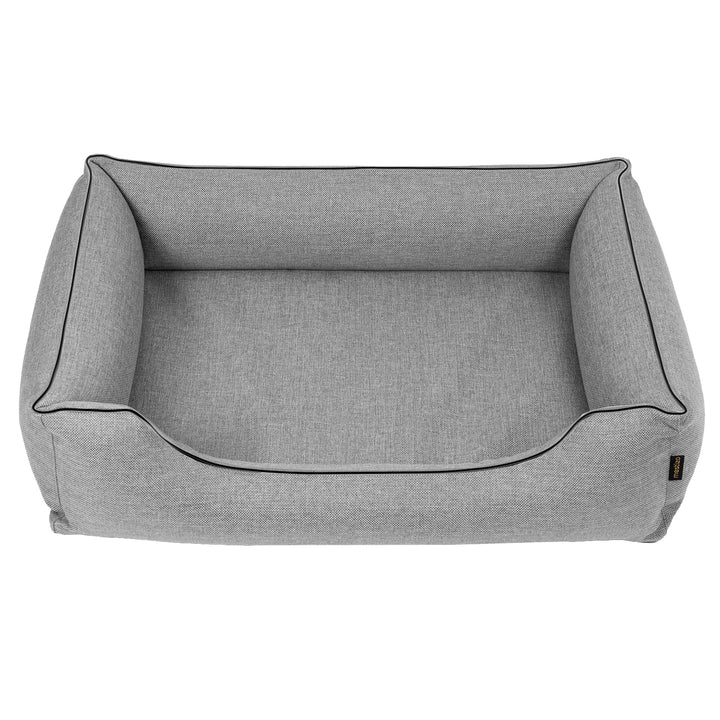 Mestizo hol, 65x50 cm, lichtgrijs met zwarte bies, SMTF-GRA-B-1
