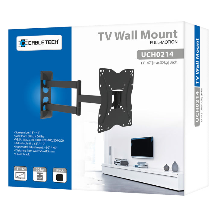 Cabletech universele tv-beugel 13"-42" verticaal en horizontaal verstelbaar UCH0214