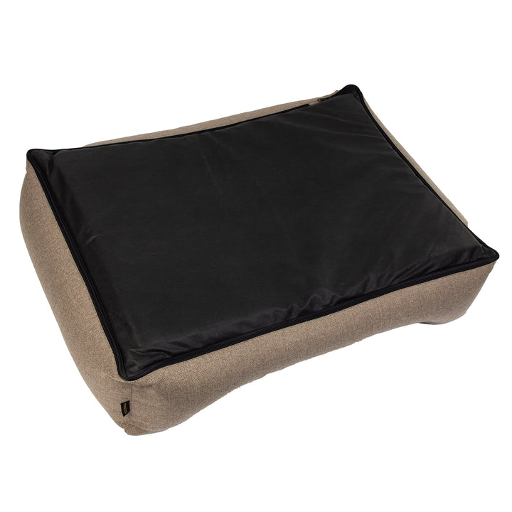 Mestizo hol, 100x75 cm, beige met witte bies, SMTF-BEI-W-3