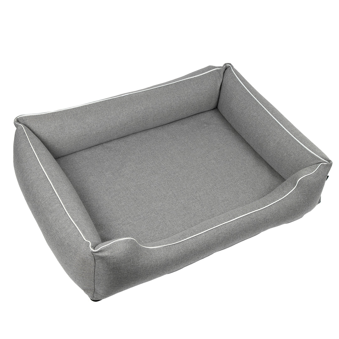Mestizo hol, 100x75 cm, lichtgrijs met witte bies, SMTF-GRA-W-3