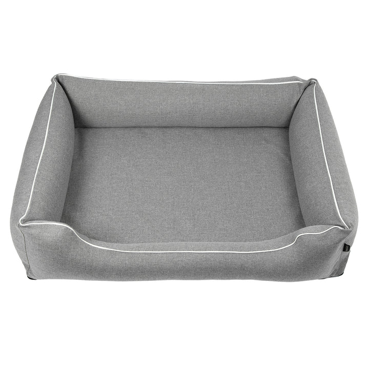 Mestizo hol, 100x75 cm, lichtgrijs met witte bies, SMTF-GRA-W-3