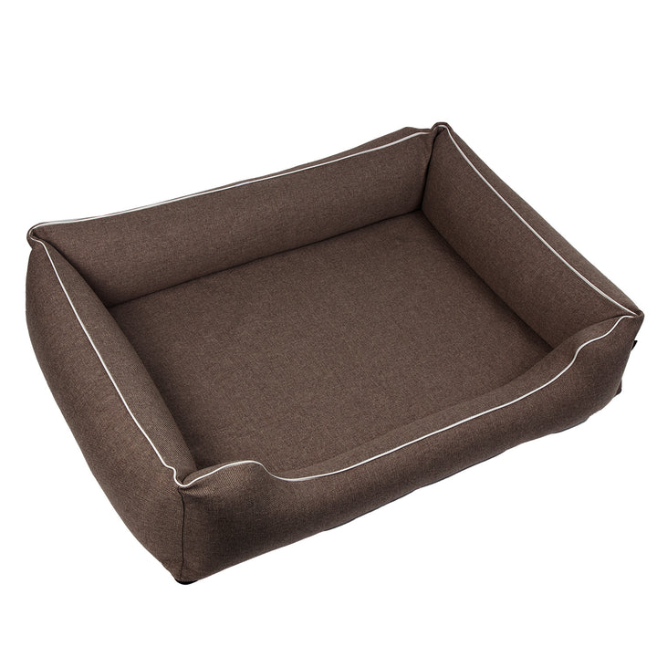 Mestizo hol, 100x75 cm, bruin met witte bies, SMTF-BRO-W-3