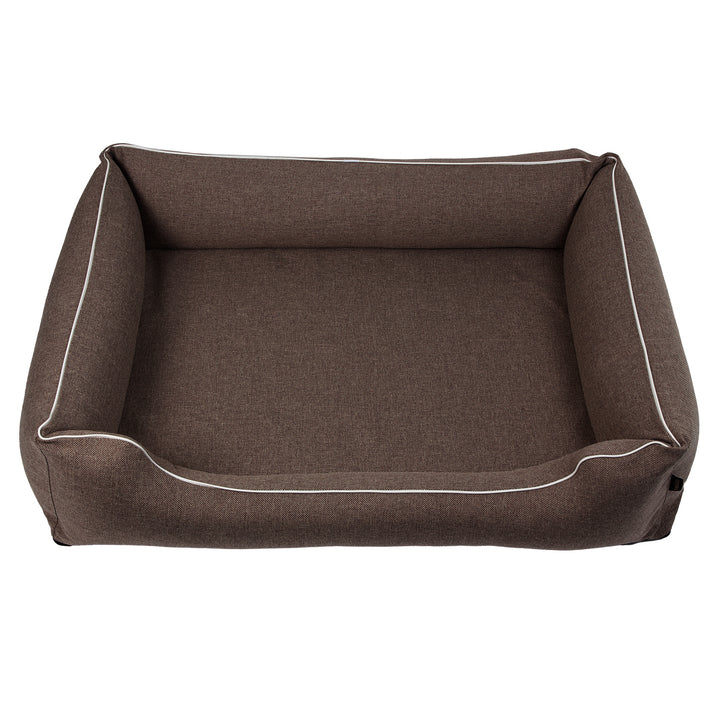 Mestizo hol, 100x75 cm, bruin met witte bies, SMTF-BRO-W-3
