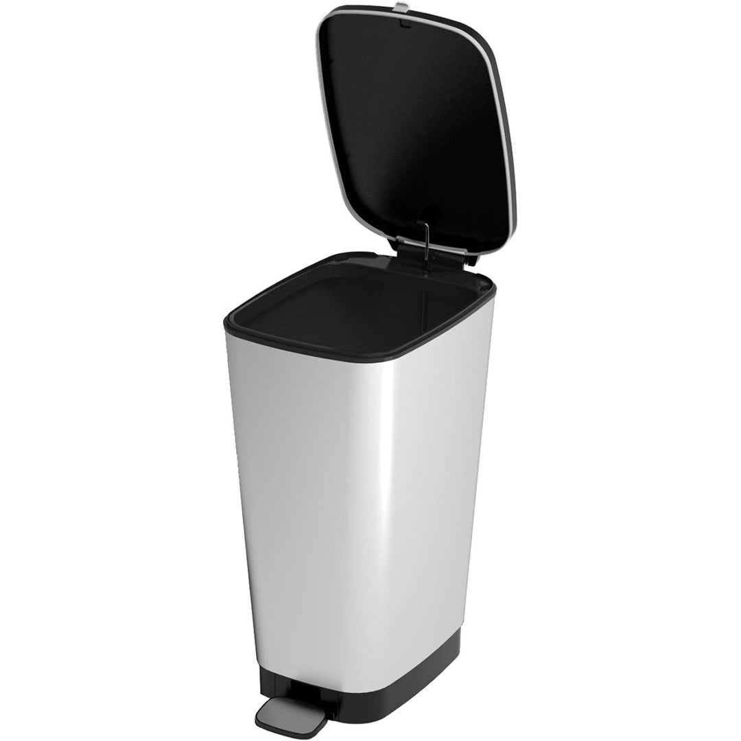 Kis-afvalemmer, met pedaal, rubberen afdichting, gemetalliseerd, 30 liter, Chic