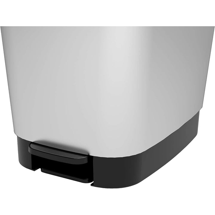 Kis afvalbak, met pedaal, rubberen afdichting, gemetalliseerd, 50 liter, Chic