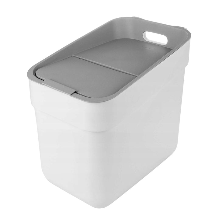 Curver afvalbak, voor recycling, 20 liter, wit, klaar om in te zamelen