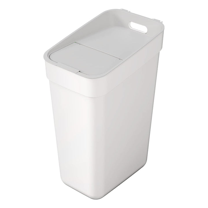 Curver afvalbak, voor recycling, 30 liter, wit, klaar om in te zamelen