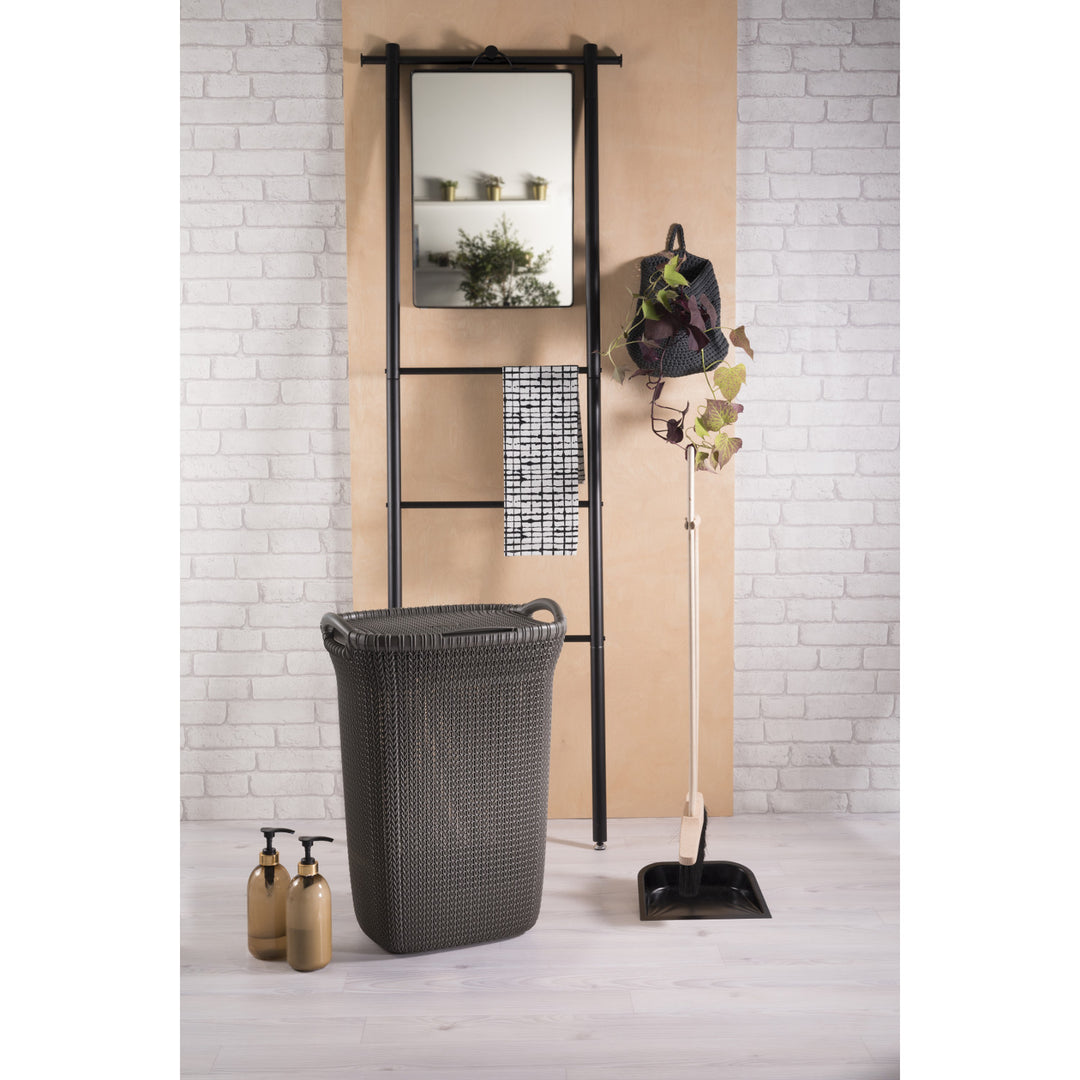Curver wasmand, opengewerkte constructie, 2 hengsels, 57l, bruin, Knit