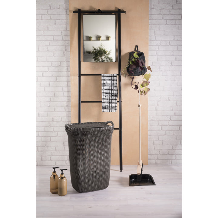 Curver wasmand, opengewerkte constructie, 2 hengsels, 57l, bruin, Knit