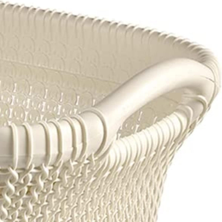 Curver wasmand, 2 hengsels, 40l, crème, Knit