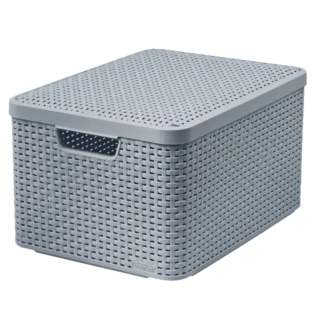 Curver mand met deksel, multifunctioneel, 30 liter, lichtgrijs, Style L