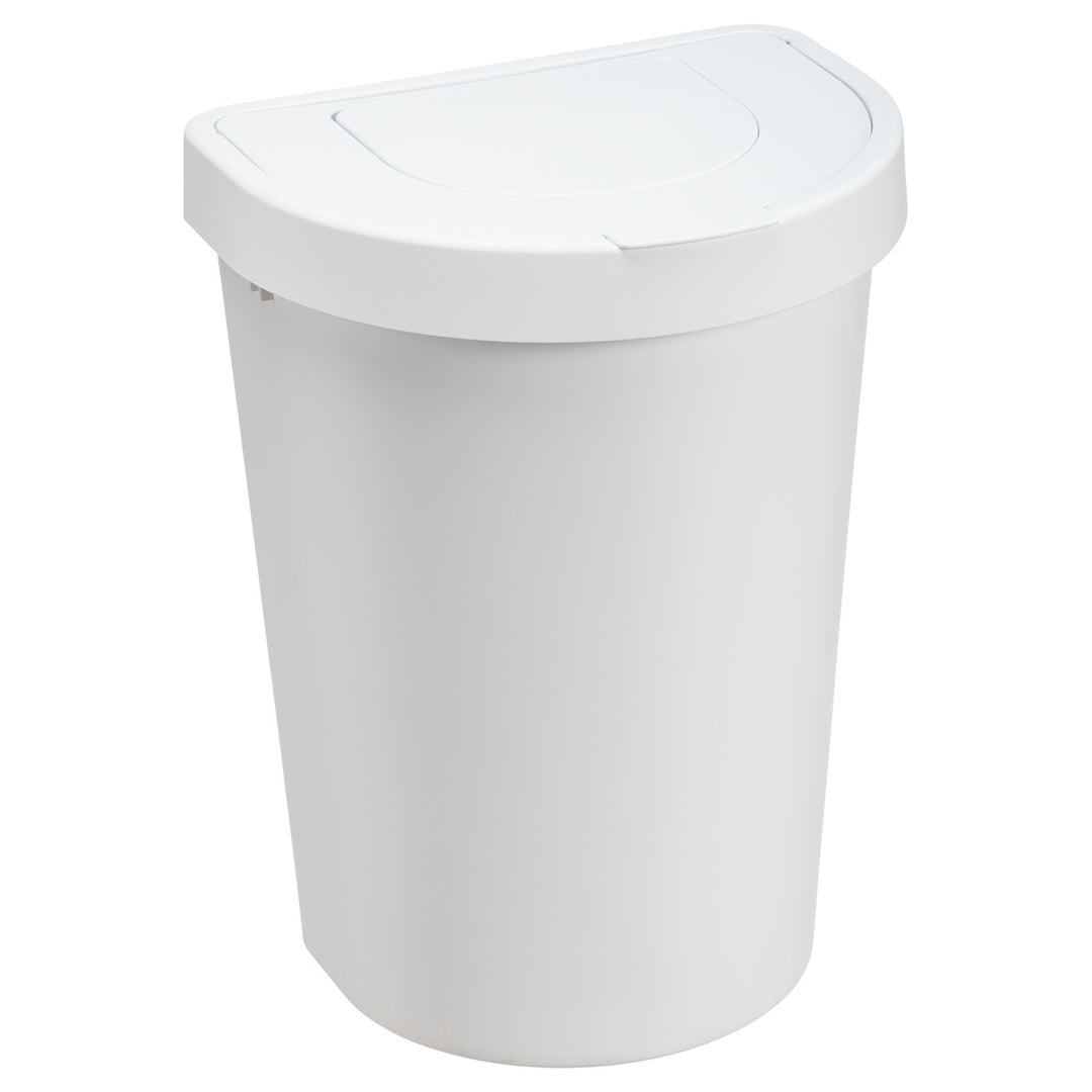 Plast Team afvalemmer, klapdeksel, wit, 25 l, Seattle Swing