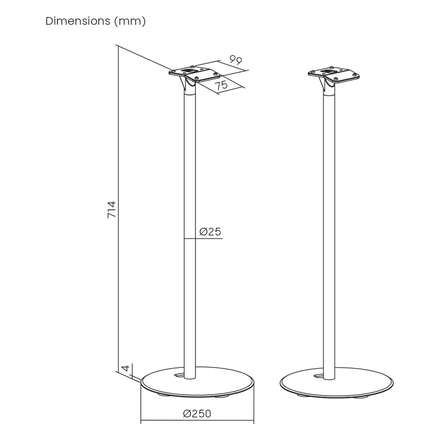 Vloerstandaards voor Sonos® ERA 300, Maclean, MC-995
