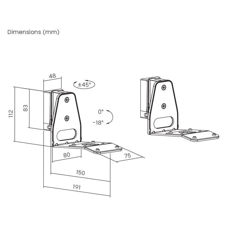 Muurbevestigingen voor Sonos® ERA 300, Maclean, MC-996