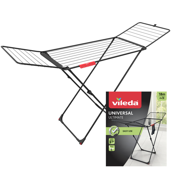 Vileda wasdroger, droogoppervlak 18m, zwart, Universal Ultimate