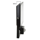 2x LED schijnwerper met Maclean bewegingsdetector, slank 50W, 4000lm, neutraal wit (4000K), IP44, MCE650 NW PIR