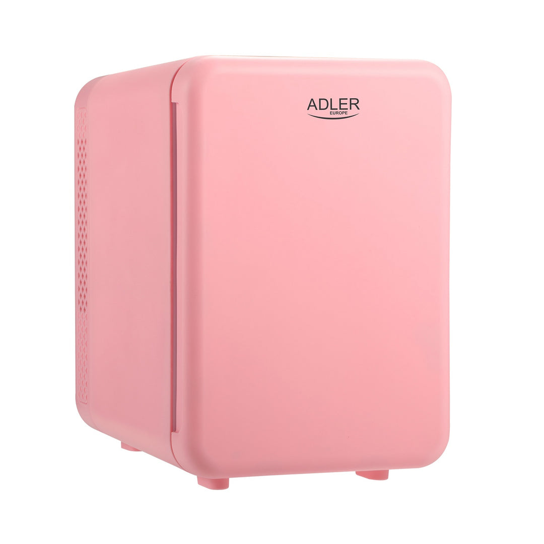 Adler draagbare koelkast, koelen en verwarmen, voor thuis en in de auto, 4L, roze, AD 8084