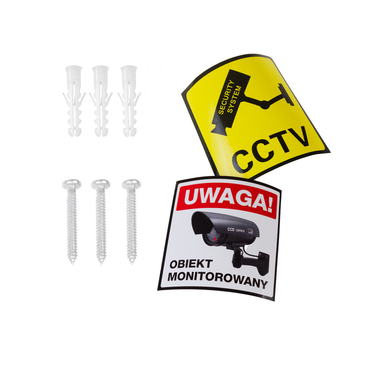 Maclean - Dummy Camera -  SOL1803S - zonne-energie - knipperende LED bewegingsmelder LED verlichting - Zwart