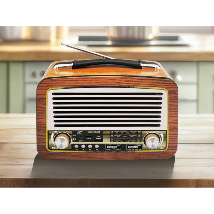 LTC draagbare radio, telescopische antenne, Bluetooth, FM/AM/SW, Olza Retro