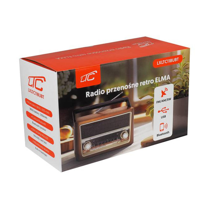 LTC draagbare radio, Bluetooth, FM/AM/SW, USB, LXLTC118UBT