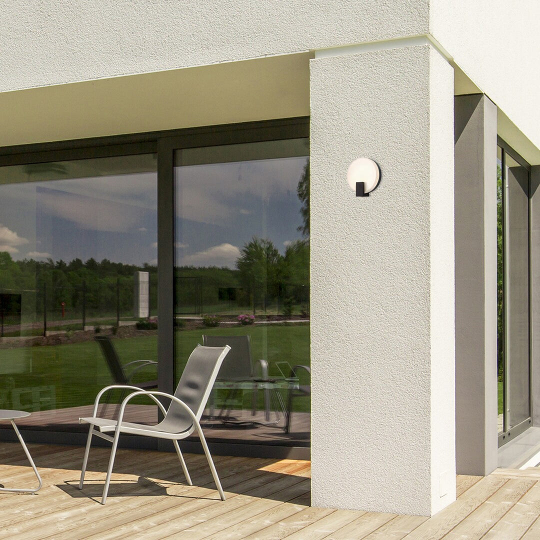 Rabalux wandlamp, buiten, rond, IP44, 10W, zwart, Cyprus