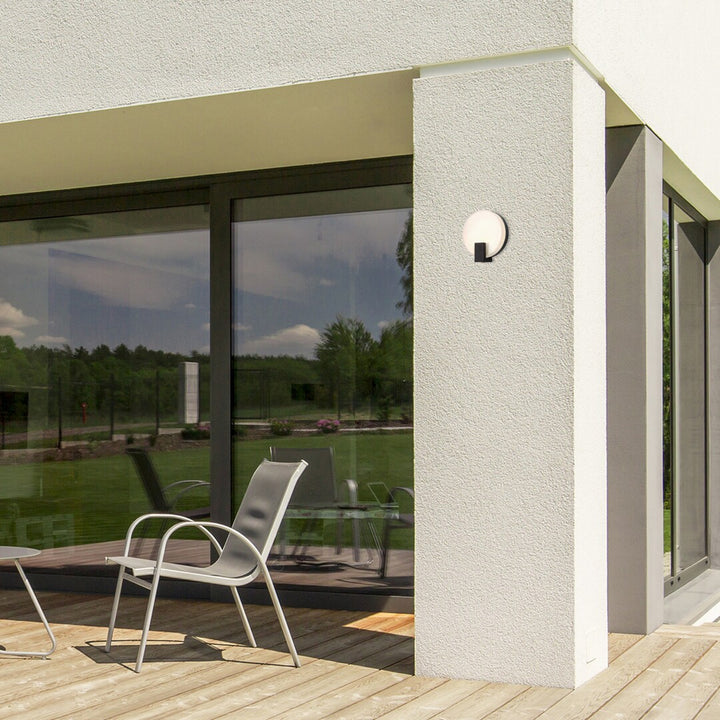 Rabalux wandlamp, buiten, rond, IP44, 10W, zwart, Cyprus