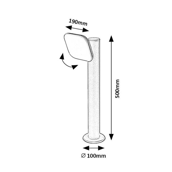 Rabalux lamp, staand, buiten, LED 12W, IP44, zwart, Odiel